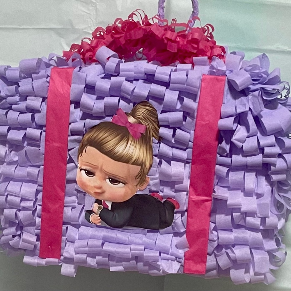 Girl Boss Baby  Suitcase Piñata